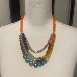 New In Box…Plunder Gorgeous Multicolor Beads on Multi-Strands Necklace